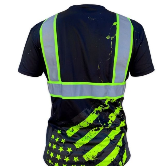 Safety Shirtz SS360 Stealth American Grit T-Shirt - Black - Picture 2 of 3